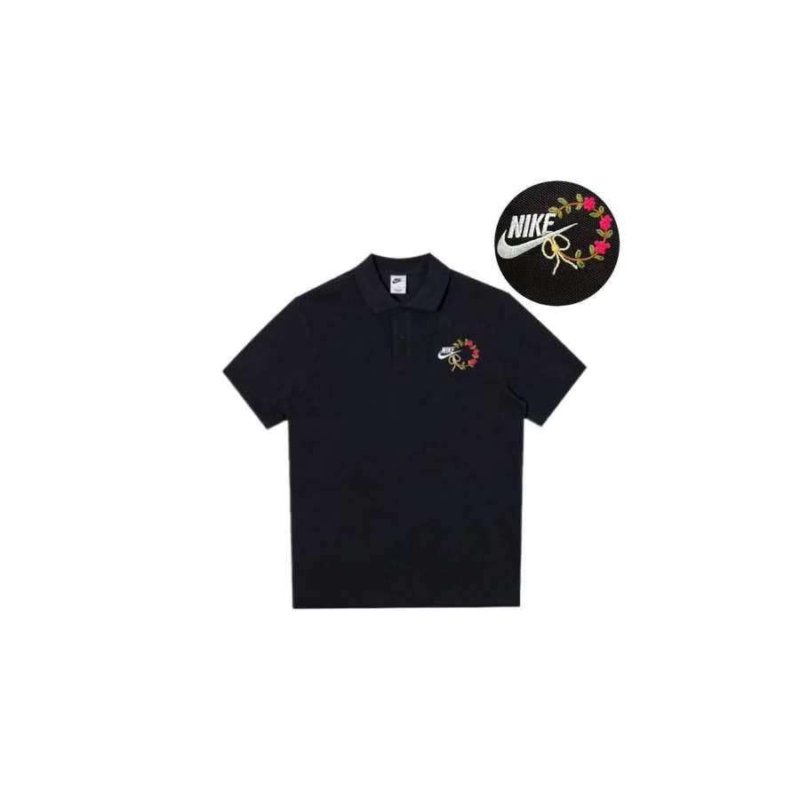Nike Nike Polo Shirts Unisex Black Polo Collar Moderate Straight Fit