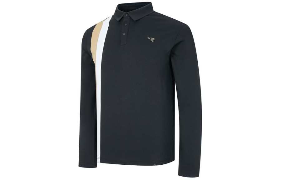 RAPIDO Polo Shirts Men's Black Polo Collar Moderate Straight Fit