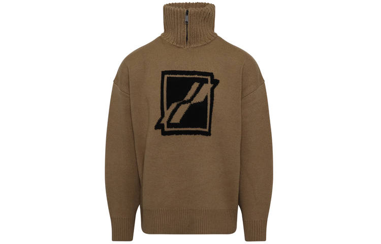 WE11DONE WE11DONE Square Logo Pile Knit Jumper