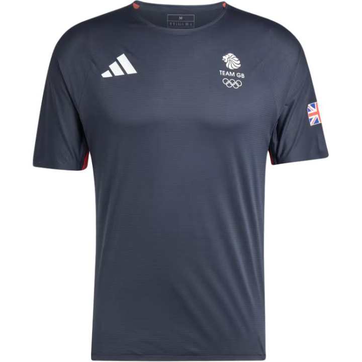 Adidas Adidas T Shirts Men's Blue Crew Neck Moderate Straight Fit