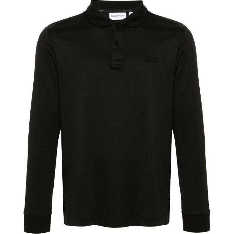 Calvin Klein logo-patch cotton polo shirt