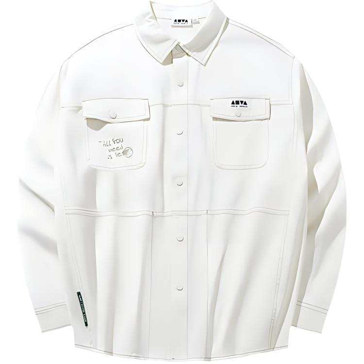Anta Life Collection Shirt Unisex Ivory White