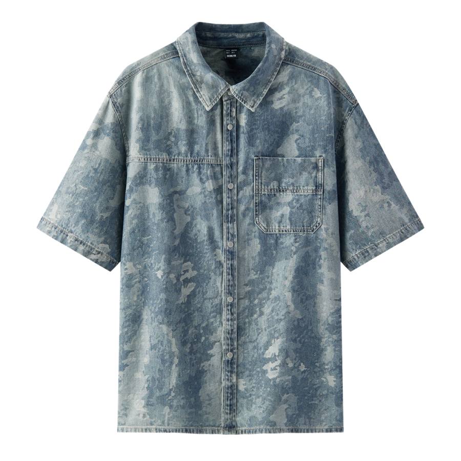 Semir Shirt Men's Blue White Tone 00381