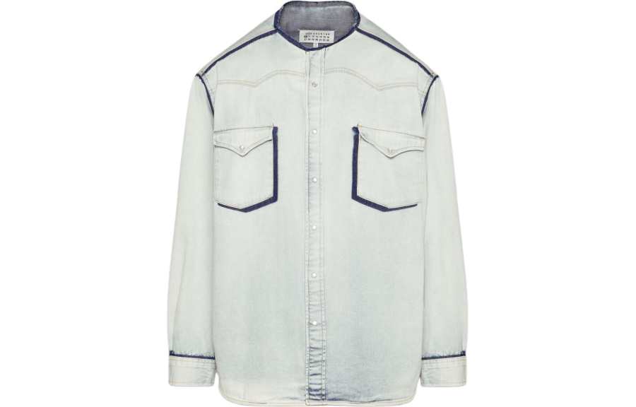 Maison Margiela Collarless Denim Shirt