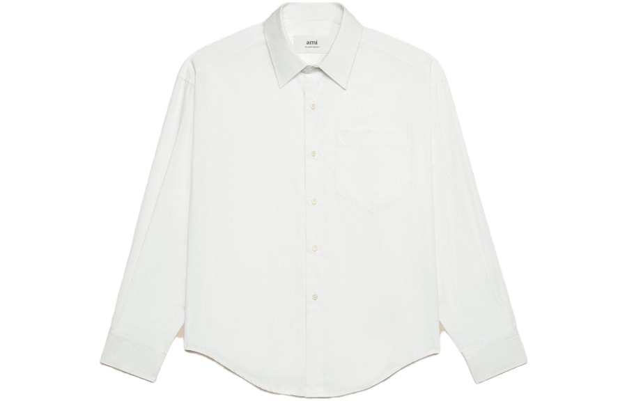 Amiparis pocket long-sleeve cotton shirt
