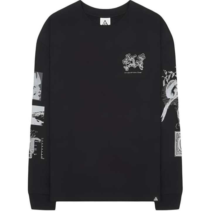 Nike Nike Sweatshirts Men's Black Crew Neck Moderate Regular
