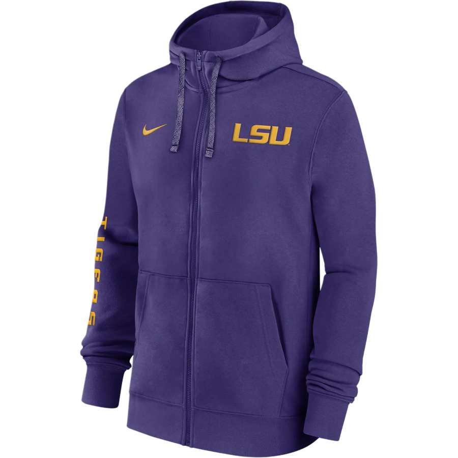 Nike Nike Lsu Tigers Sideline Team Issue Men's Nike College Full Zip Hoodie