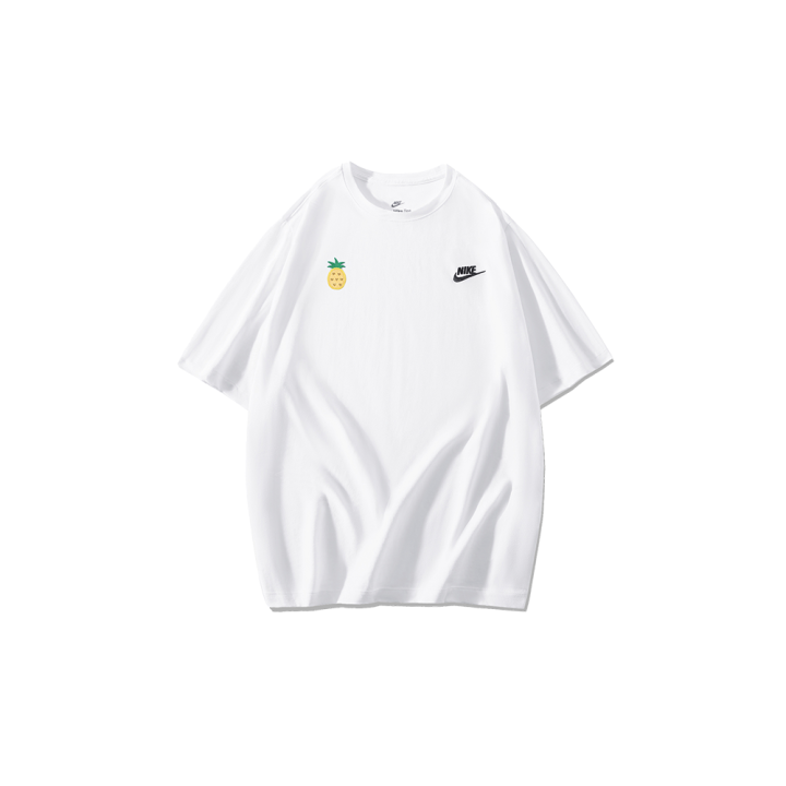 Nike Nike T Shirts Men's White Crew Neck Moderate Straight Fit