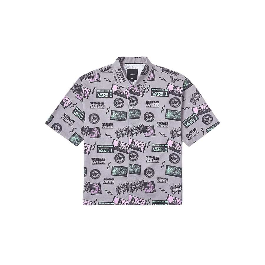 Vans Vans Shirts Men's Gray Lapel Moderate