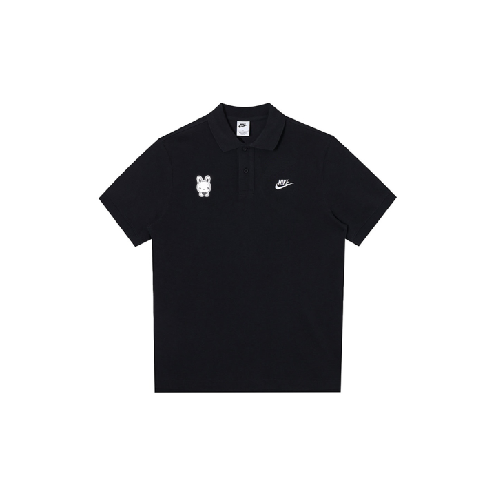Nike Nike Polo Shirts Men's Black Polo Collar Moderate Straight Fit