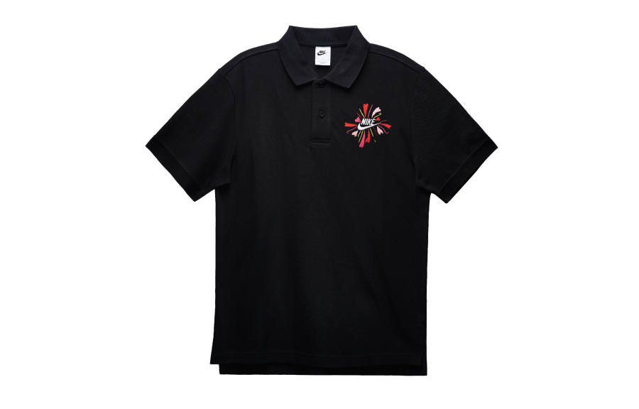 Nike Nike Polo Shirts Men's Black Polo Collar Moderate Straight Fit