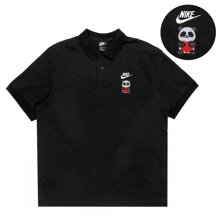 Nike Nike Polo Shirts Unisex Black Polo Collar Moderate Straight Fit