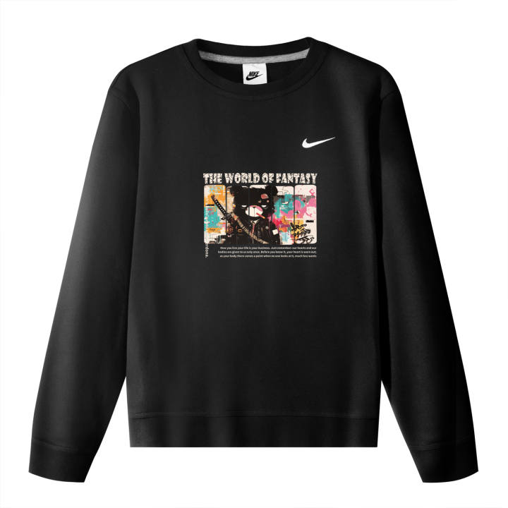 Nike Nike Sweatshirts Unisex Black Crew Neck Moderate Regular