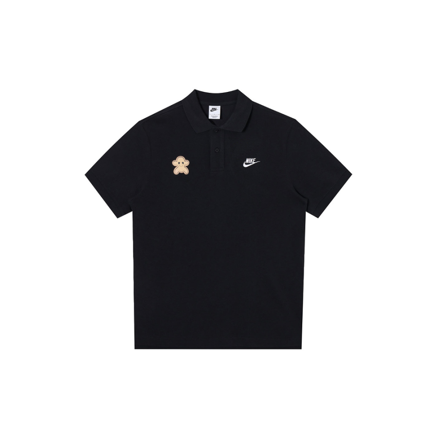 Nike Nike Polo Shirts Men's Black Polo Collar Moderate Straight Fit