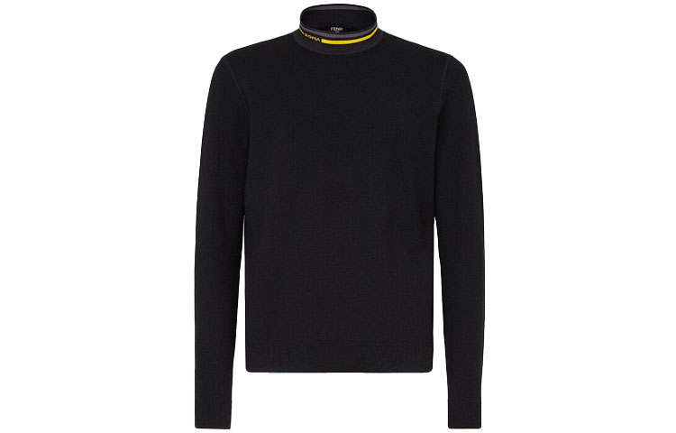 FENDI FENDI Sweaters Men's Black Turtleneck Moderate Other
