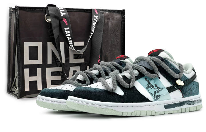 Nike Nike Dunk Low top Skateboard Shoes Men's Blue Black
