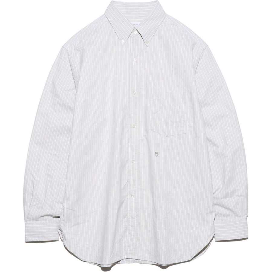 Nanamica Shirts Men's Beige Pointed Collar Moderate Other
