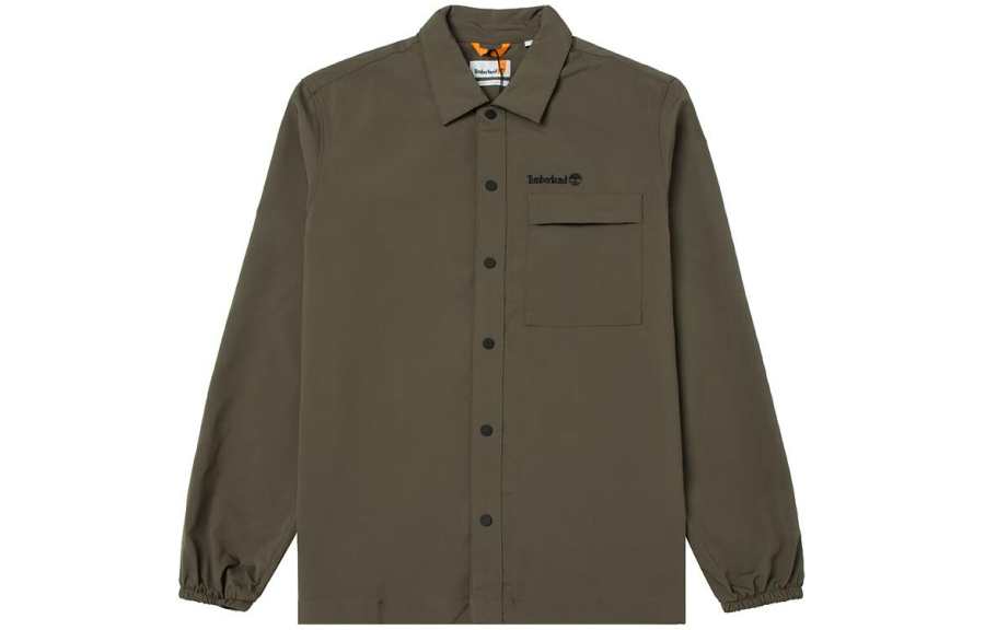 Timberland Shirts Men's Green Pointed Collar Moderate Other