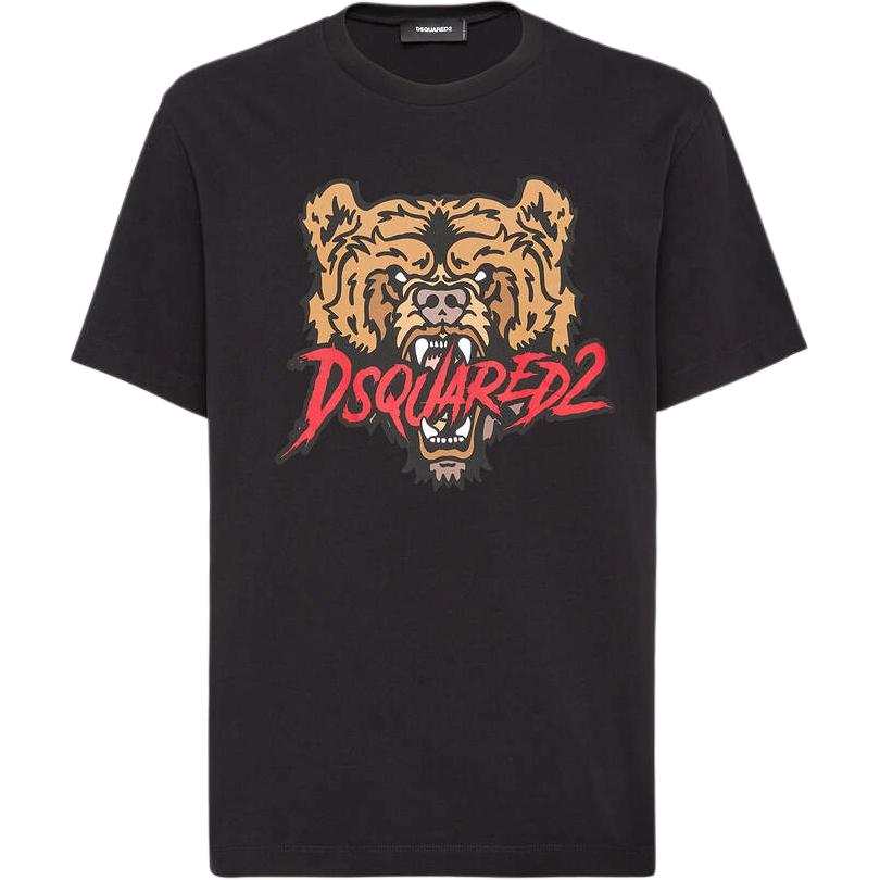 DSQUARED 2 Dsquared2 Bear Logo Printed Crewneck T Shirt