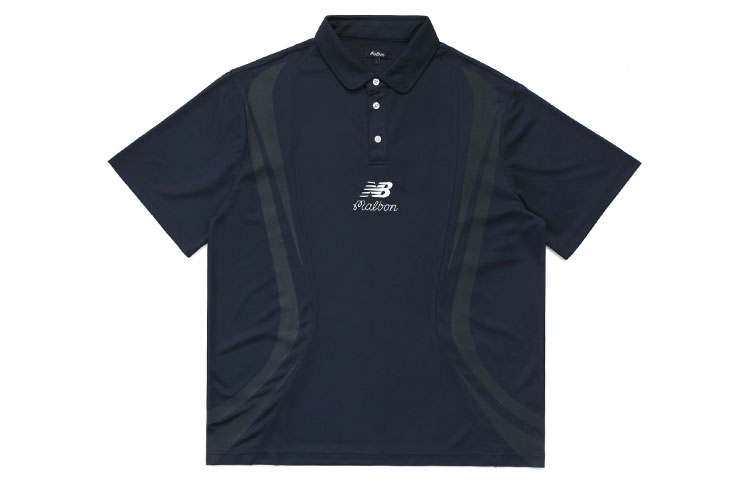 New Balance New Balance x MALBON Polo Shirt Unisex Dark Blue