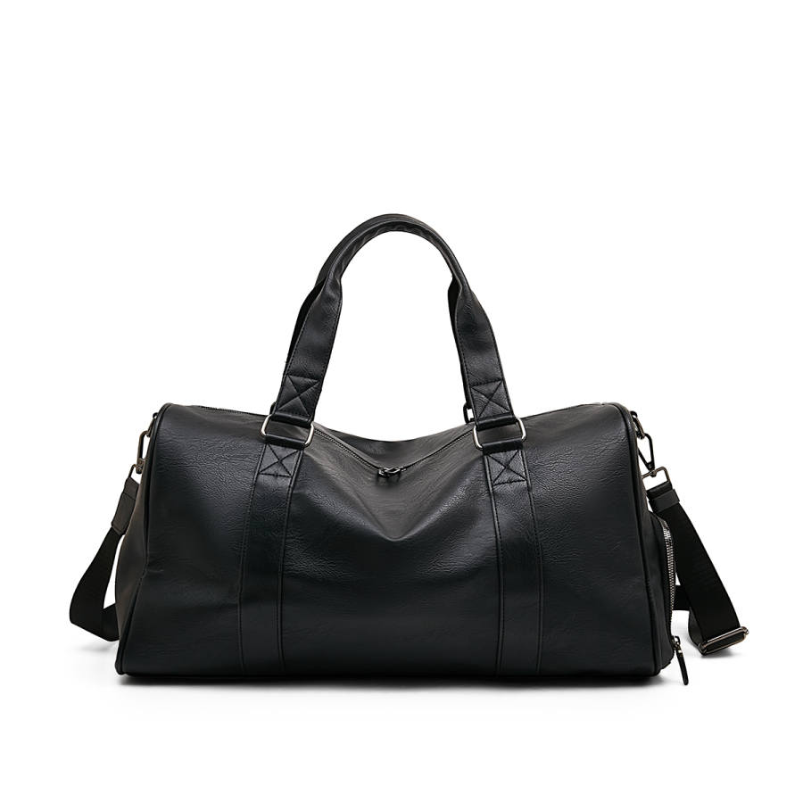 LAORENTOU Synthetic Leather Travel Bag Men's Black