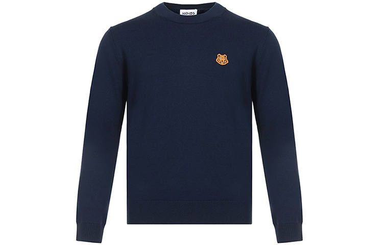 KENZO Classic Tiger Head Knitwear Men's Marine Blue
