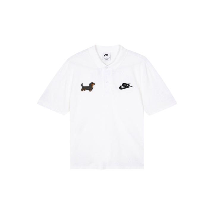 Nike Nike Polo Shirts Men's White Polo Collar Moderate Straight Fit