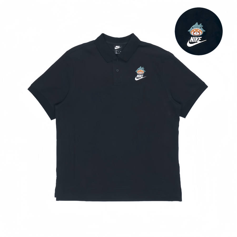 Nike Nike Polo Shirts Unisex Black Polo Collar Moderate Straight Fit