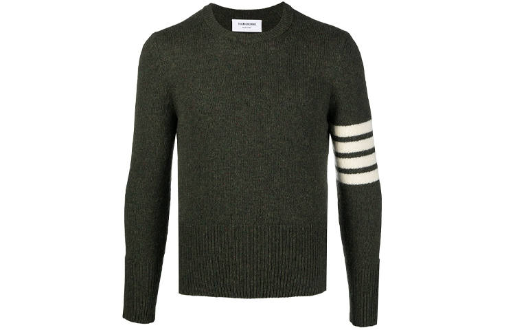 THOM BROWNE THOM BROWNE Sweaters Men's Grass Green Crew Neck Moderate Other