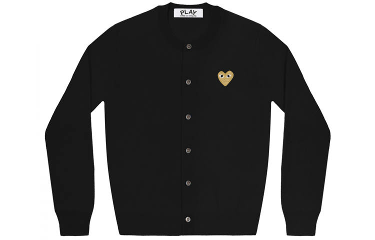 CDG Play Sweaters Unisex Crew Neck Moderate Cardigan