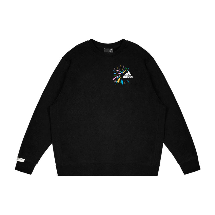 Adidas Adidas Sweatshirts Unisex Black Crew Neck Moderate Regular