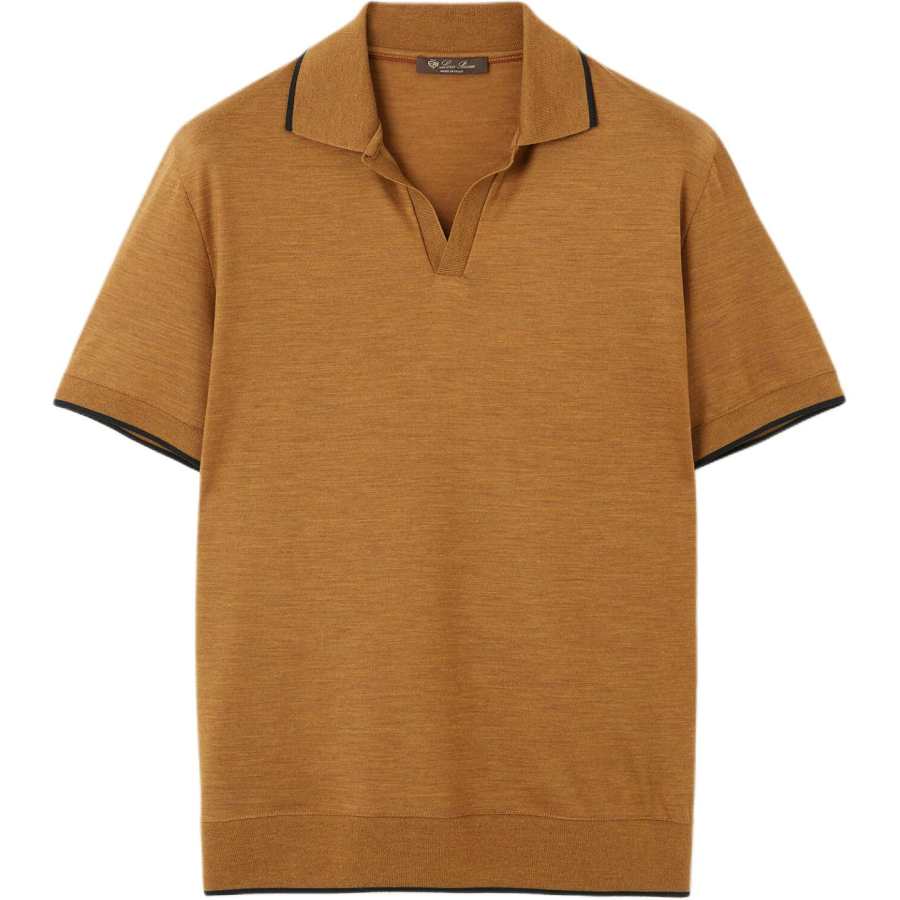 Loro Piana SS25 Polo Shirt Men's Camel