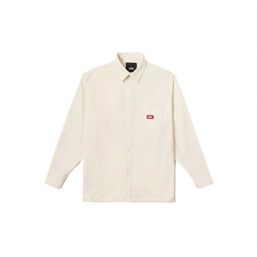 Vans Vans Shirts Men's Ecru Lapel Moderate