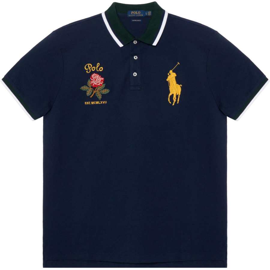 Polo Ralph Lauren Big Pony Polo Shirt Custom Slim Fit Men's Marine Blue