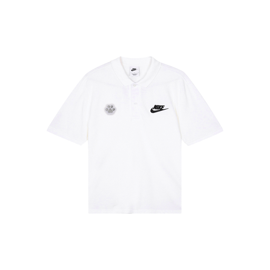 Nike Nike Polo Shirts Men's White Polo Collar Moderate Straight Fit