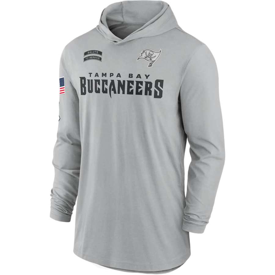 Nike Nike Tampa Bay Buccaneers Salute To Service Edge Mascot Lockup Men's Nike Dri FIT Nfl Long Sleeve Hooded Top