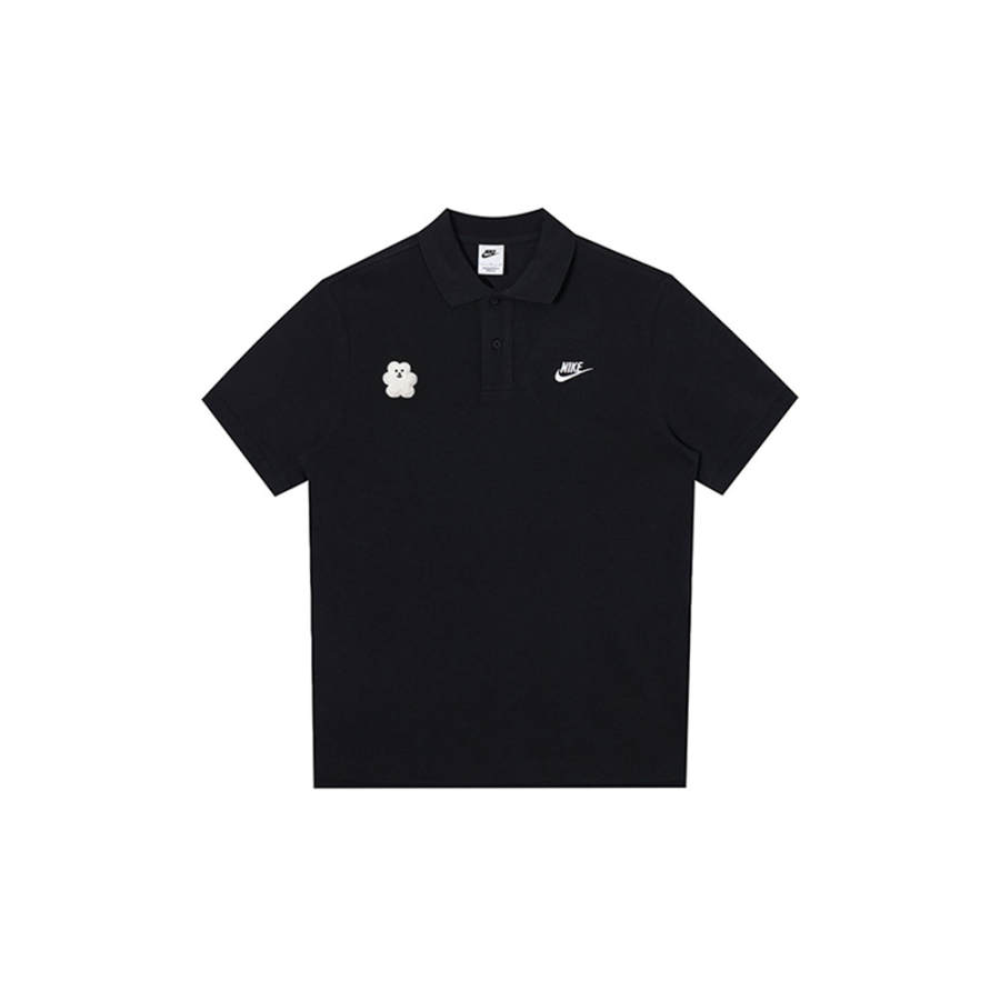 Nike Nike Polo Shirts Unisex Black Polo Collar Moderate Straight Fit