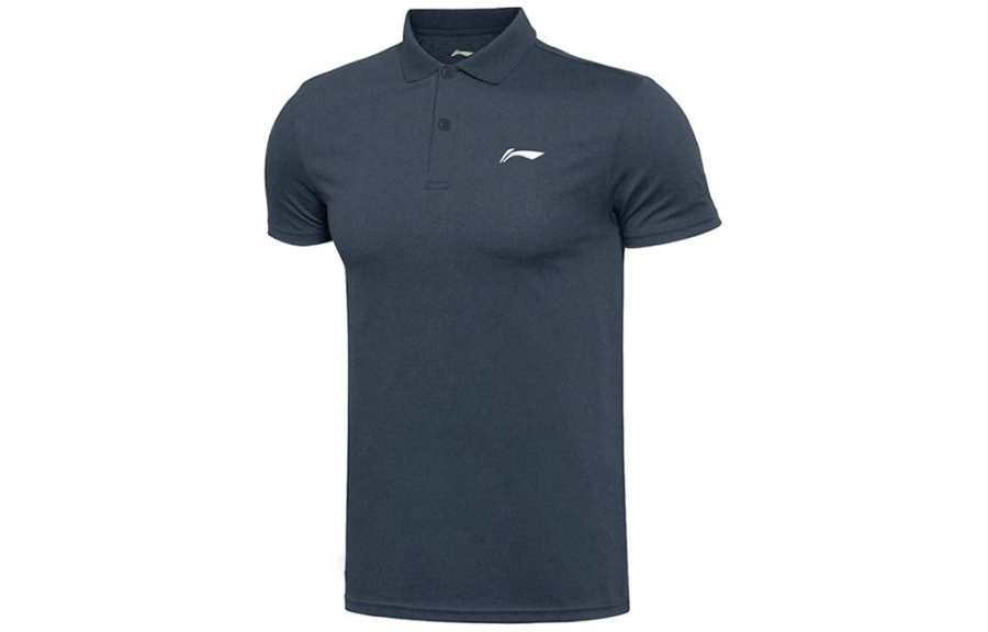 Li-Ning Li Ning Polo Shirt Men's Ink Water Gray