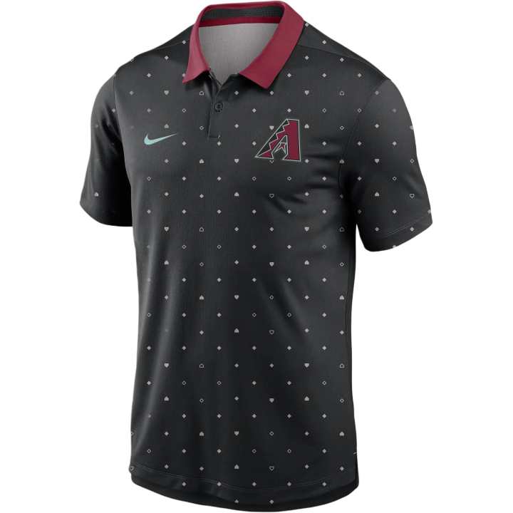Nike Nike MLB Collaboration Arizona Diamondbacks Polo Shirt Arizona Rattlesnake Team Men's Black