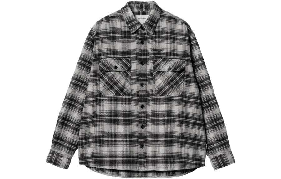 Carhartt WIP Shirts Men's Gray Lapel Moderate Other