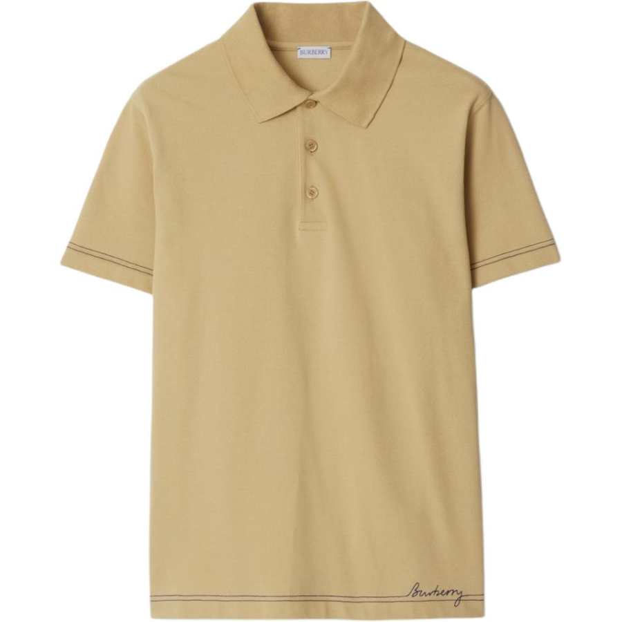 Burberry logo-embroidered polo shirt