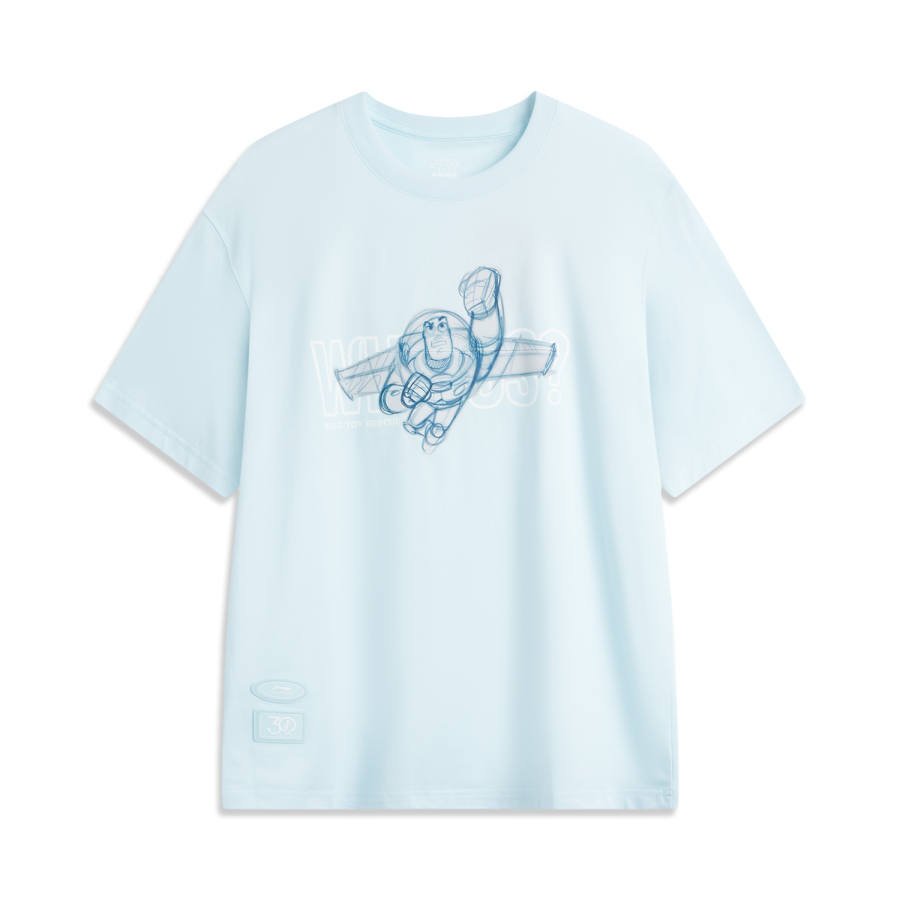 Li-Ning Li Ning x Disney T Shirt Men's Light Sky Blue