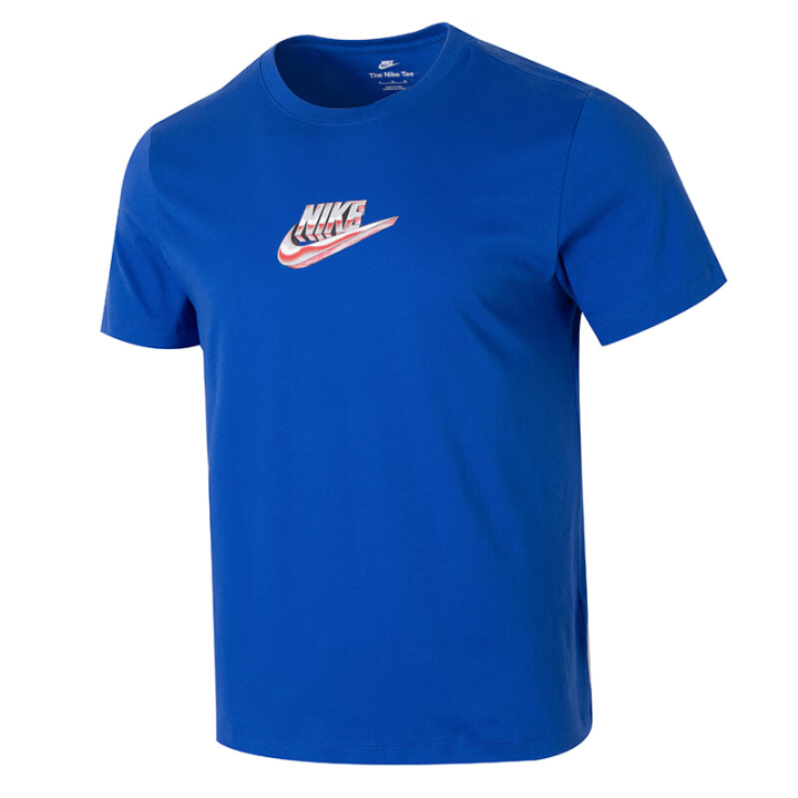 Nike Nike T Shirts Men's Blue Crew Neck Moderate