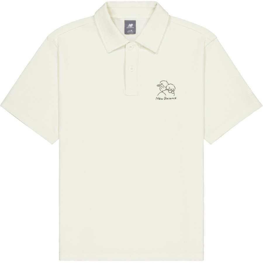 New Balance New Balance Attraction Lifestyle Illustration Collection Polo Shirt Unisex Ivory White