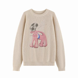 Crying Center Sweaters Unisex Beige Camel Crew Neck Moderate