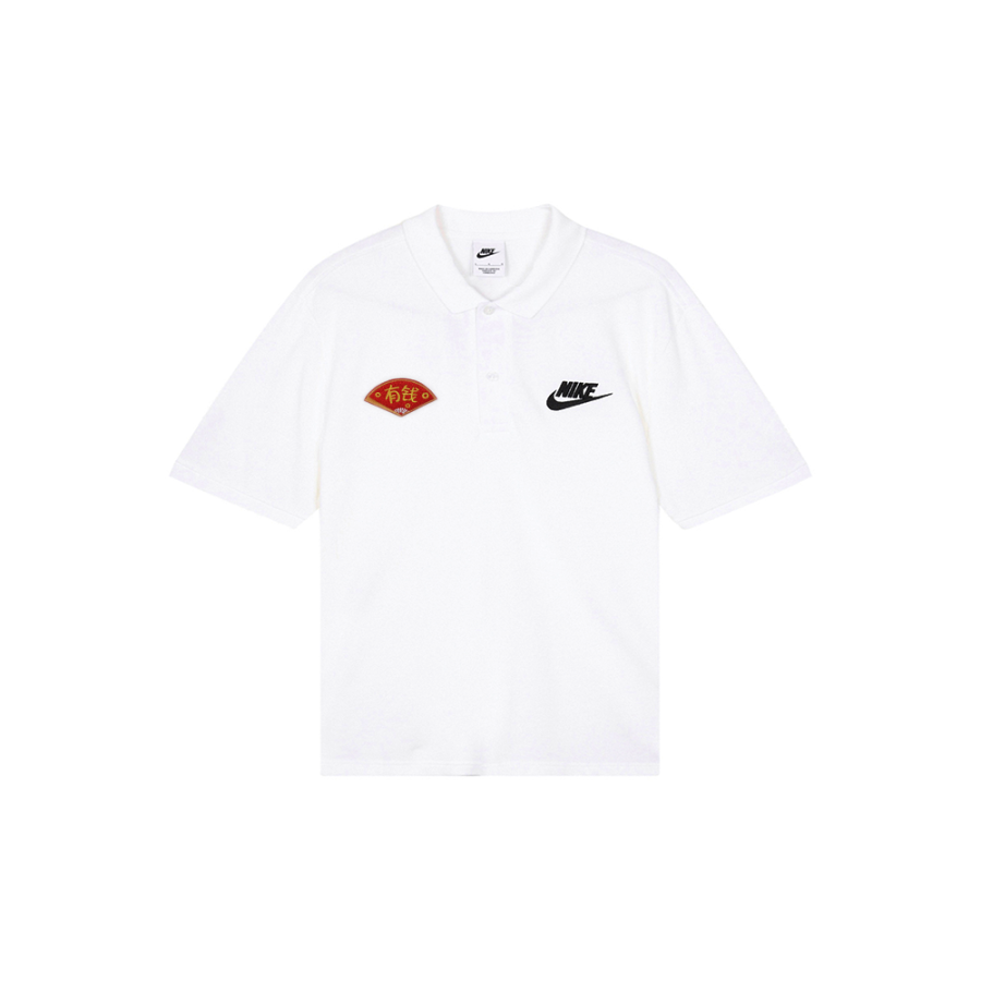 Nike Nike Polo Shirts Men's White Polo Collar Moderate Straight Fit