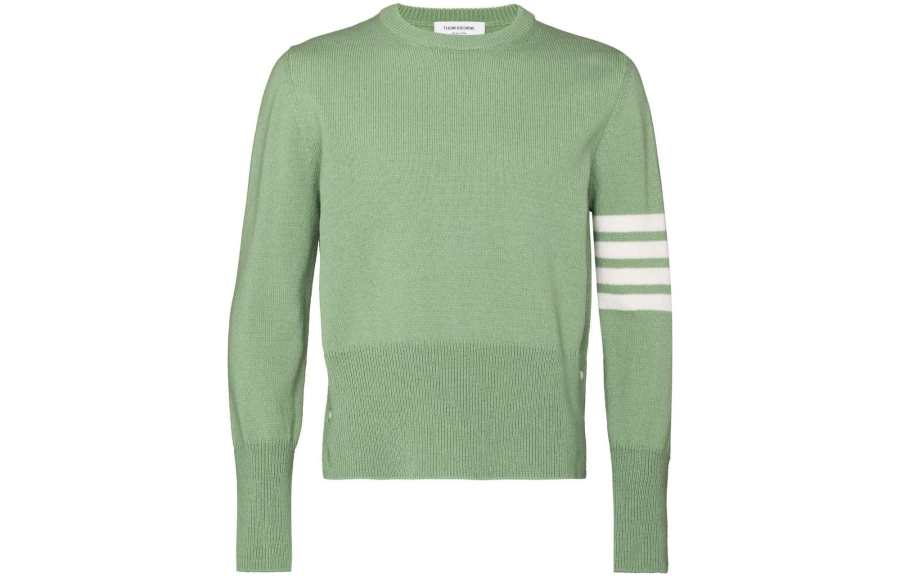 THOM BROWNE THOM BROWNE Sweaters Men's Green Crew Neck Moderate Other