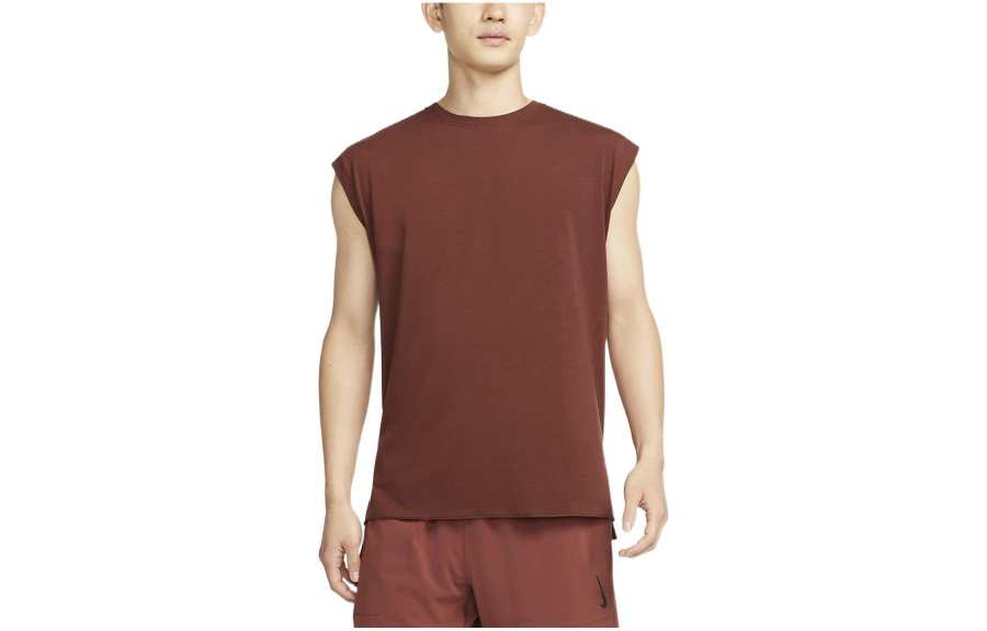 Nike Nike Tank Tops Men's Red Brown Crew Neck Moderate Straight Fit