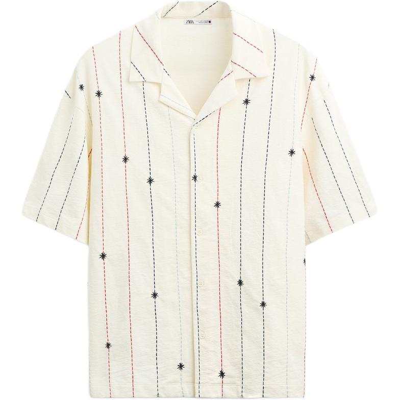 ZARA Polo Shirt Men's Frosted White