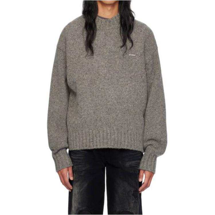 WE11DONE WE11DONE Sweaters Men's Gray Crew Neck Moderate